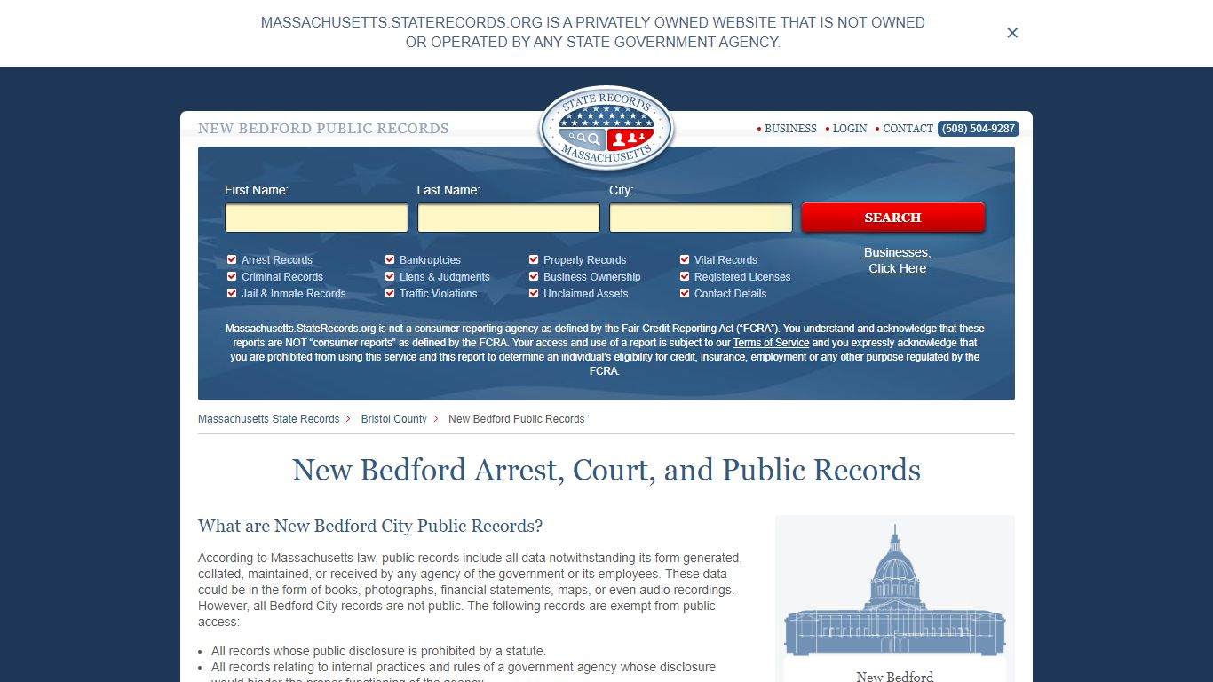 New Bedford Public Records - massachusetts.staterecords.org